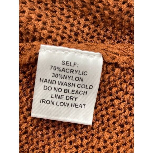 Bluivy Women Brown Asymmetric Hem Knit Drawstring Waist 2 Pcs Skirt Set Size S N - Picture 9 of 11